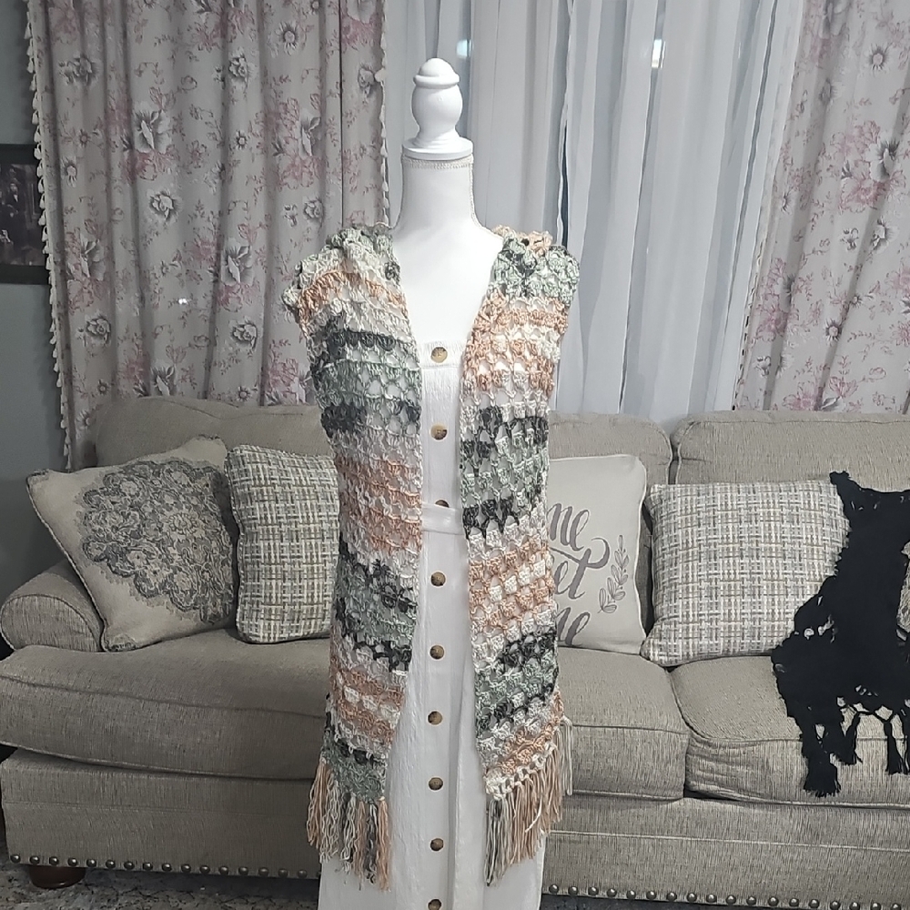 Multicolor Crochet Vest
